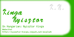 kinga nyisztor business card